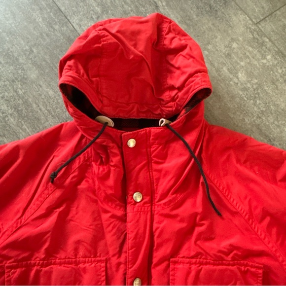 L.L. Bean Women's Baxter State Parka Vintage Red Hooded Jacket - Picture 4 of 10